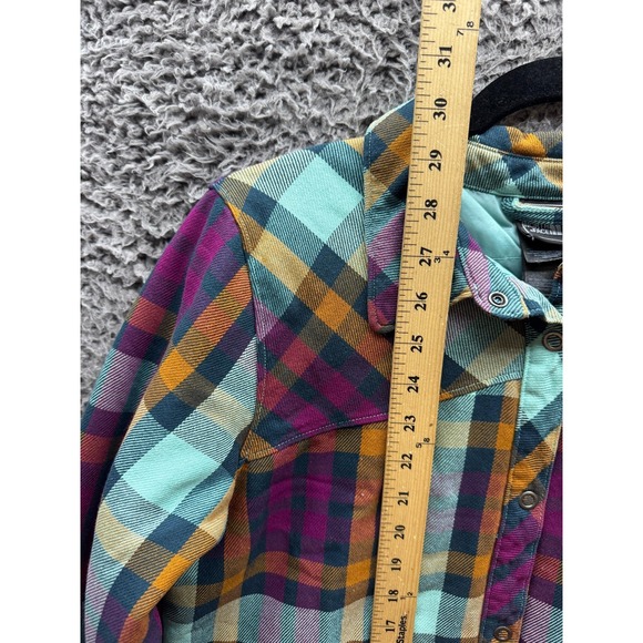 The North Face Valley Twill Flannel Plaid Button Up Jacket Womens Size M - Picture 11 of 15